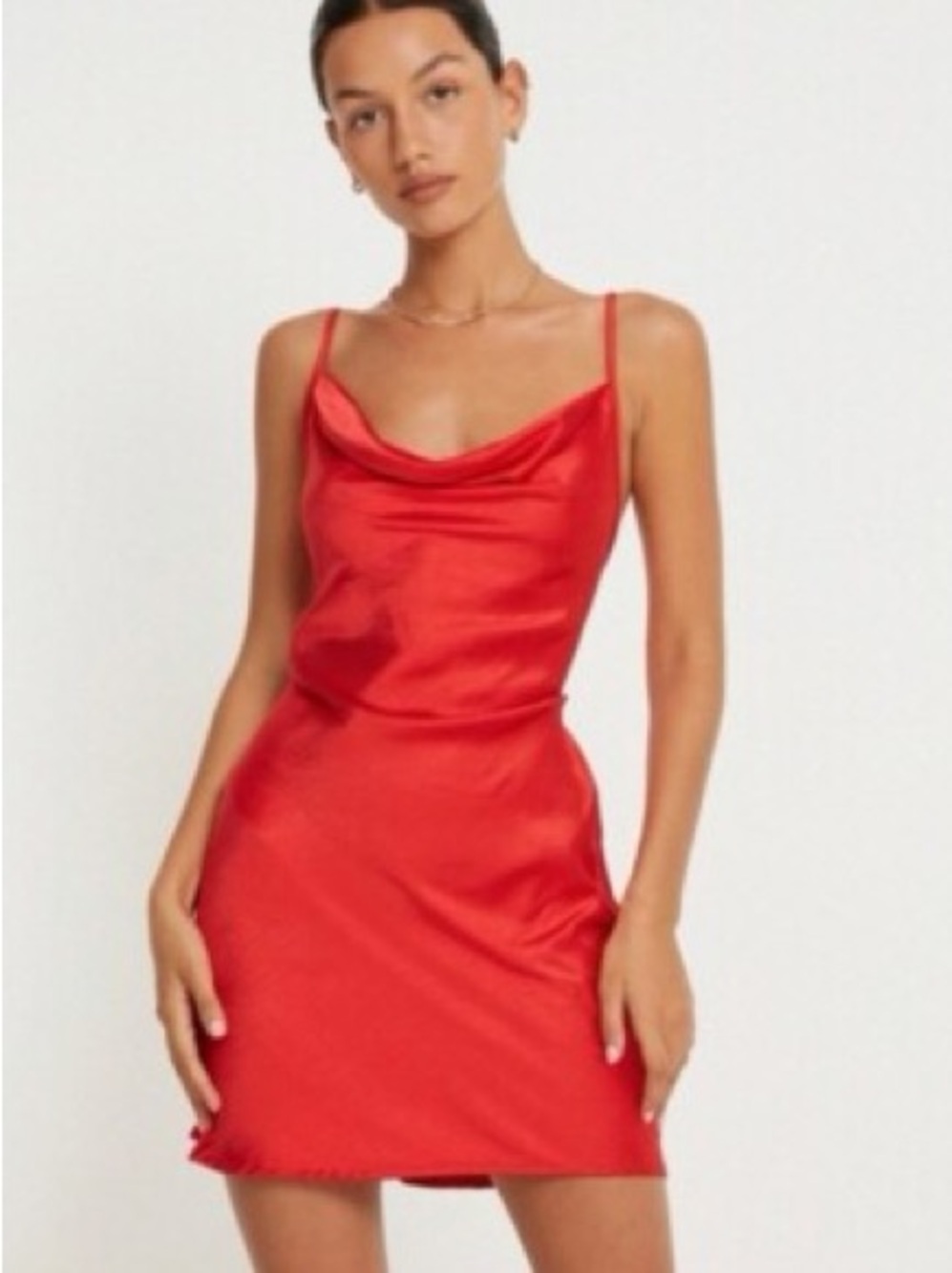 Wild Fable Satin Red Mini Dress Medium